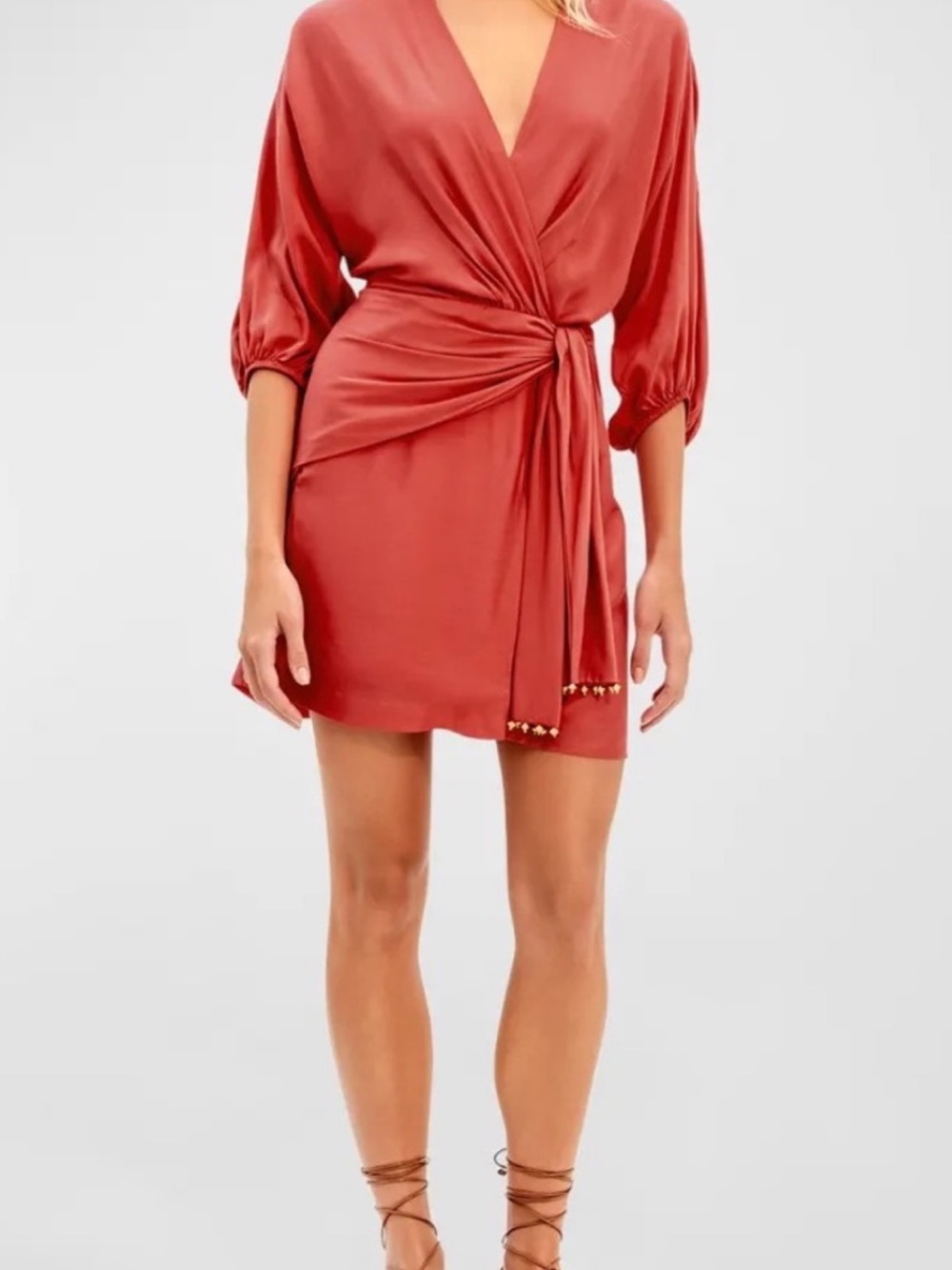 Vix Paula Hermanny Solid Thami Short Coral Dress Size S (38/4)